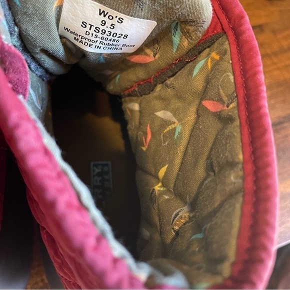 Sperry Top-Sider Saltwater Quilted Duck Boots Womens Wine Black size 9.5 - Picture 6 of 8